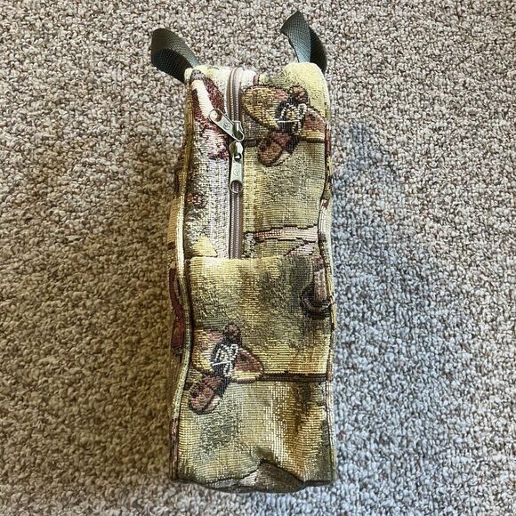 New American Industries Golfer Tapestry Bag Golf Pouch Zipper Artsy Woman Zip - Picture 6 of 14